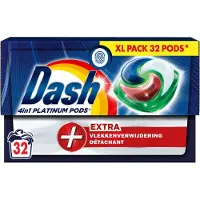 Dash 4x Dash Wasmiddelcapsules 4in1 Pods +extra Vlekkenverwijderaar 32 Stuks