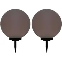 vidaXL Solarlampen 2 st LED rond 50 cm RGB