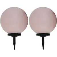 vidaXL Solarlampen 2 st LED rond 40 cm RGB
