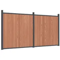 vidaXL Schuttingpaneel 353x186 cm HKC bruin