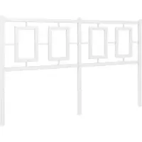 vidaXL Hoofdbord 135 cm metaal wit