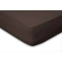Eleganzzz Hoeslaken Katoen Perkal 35cm Hoekhoogte - bruin 90x210/220cm