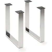 DELIFE Tafelframe roestvrijstaal smal (2er-Set)