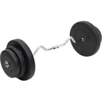 vidaXL Krultang met gewichten, 60 kg