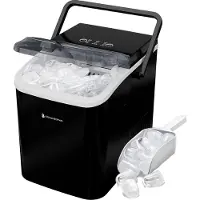 Kitchenbrothers IJsblokjesmachine - 1.5L - IJsblokjesmaker – 12kg/24 uur - Draagbaar - Zelfreinigingsfunctie - Zwart