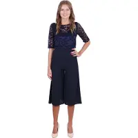 Sarcia.eu Marineblauwe kanten jumpsuit van John Zack
