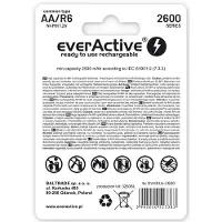 EverActive 4 Stuks - R6 AA 2600mAh Professional oplaadbaar