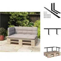 vidaXL Rugleuning voor palletbank 110 cm ijzer zwart