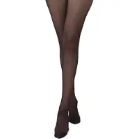 Giulia Panty - Infinity 20 - Zijdeachtig - Doorlopend Broekje - Platte Naden - Kruisje Katoen - 20 Den - Large - Zwart