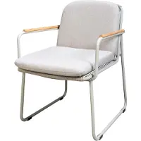 Yoi Serra dining chair aluminium salix rope salix/flax beige AW