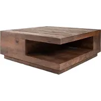 Home67 Salontafel bram espresso mangohout 80 x 80 cm