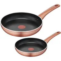 Lagostina Ramata Tweedelige Set Premium Aluminium Koekenpannen - 24 en 28 cm - Geschikt voor alle warmtebronnen behalve inductie - Thermosignal technologie