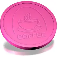 Combicraft Reliëfmunten koffie neon roze - 250 stuks