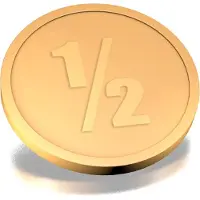Combicraft Plastic 1/2 Consumptiemunten Beige - Ø29mm - 250 stuks