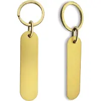 Combicraft Victor Label hotel sleutelhanger goud - 78 x 20 mm - 5 stuks