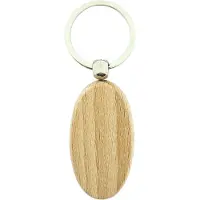 Combicraft Blanco houten sleutelhanger ovaal 54x30mm - verpakking 50 stuks