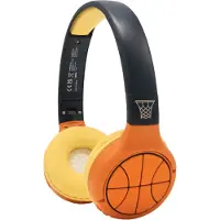 Lexibook 2-in-1 Bluetooth en Bedrade comfortabele opvouwbare Koptelefoon met veilige volumebeperking Basketball Design
