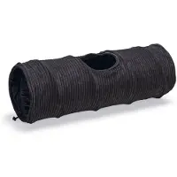 Designed By Lotte Kattentunnel Ribbed - Kattenspeelgoed - Antraciet - 25x25x75 cm