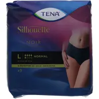 Tena SILHOUETTE NORMAL NOIR - LAGE TAILLE L- 4 x 9 stuks voordeelverpakking
