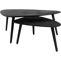 Home67 Salontafel jamal mangohout set van 2