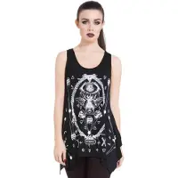 Jawbreaker - Gothic Top - Vitriol Skull Mesh - S tot 3XL - voor Vrouwen - zwart | Maat L