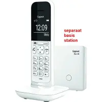 Gigaset 4600344003277 CL390A Single DECT draadloze telefoon - glanzend wit - met separaat basisstation - antwoordapparaat