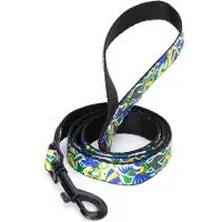Nobleza Hondenriem met Print - Uitlaatriem Hond - Puppyriem - Polyester - 120 cm - Groen