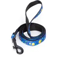 Nobleza Hondenriem met Print - 120 cm - Sterke Uitlaatriem - Blauw