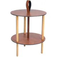 Lind DNA Bijzettafel Strap Table S Bull Cognac/Oak Nature