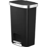 EKO - Hana 1 Pedaalemmer 50 liter - Plastic - zwart - Prullenbak