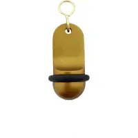Combicraft Blanco Mini Classic hotel sleutelhanger goud - 60x25mm - 5 stuks