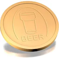 Combicraft Reliëfmunten bier beige - 250 stuks