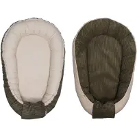 MamaLoes Velours Rib Groen Omkeerbaar Babynest ML020123