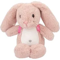 Depesche 12456 Princess Mimi - Knuffelhazen Nelly met zachte vacht in roze, een pluche knuffel van ongeveer 19 cm groot, met rugzak