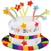 Boland - Hoed Rainbow cake 'Happy birthday' - 58 - Volwassenen - Unisex -