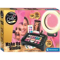 Clementoni Crazy Chic - Make Up Studio - Make Up Set voor Kinderen - met LED Ringlamp - Vanaf 10 jaar