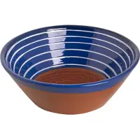 Colori del Sud Schaal Mezquita 23 cm 1.8 l Blauw Bruin Wit Aardewerk 1 stuk