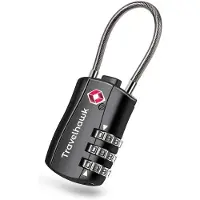 Travelhawk Kofferslot - TSA Reisslot - Cijferslot - Cijferslot Hangslot - 3 Cijferig - 4 Stuks - Zwart