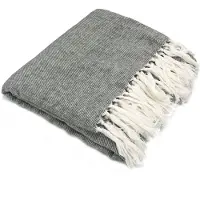 Sizo Handmade Plaid Madras 130 x 170 cm - Grey