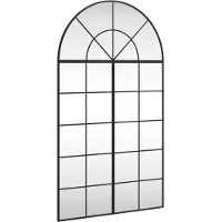 vidaXL Wandspiegel boog 80x140 cm ijzer zwart