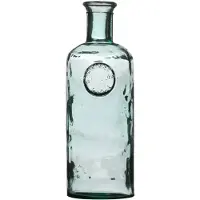 Natural Living Bloemenvaas Olive Bottle - transparant - glas - D13 x H27 cm - Fles vazen - Vazen