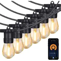 Gologi Lichtsnoer – Smart LED Verlichting met App – Waterdicht – 5 m – Warm Wit – Zwart