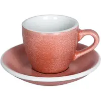 Loveramics Espressokopje met schoteltje Egg Cinnabar, 80 ml