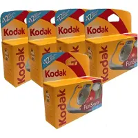 Kodak Fun Saver Wegwerpcamera met Flits 27+12 Opnamen (5 Stuks)