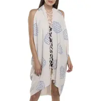 Lalay Pareo tuniek hand printed blue van Lalay