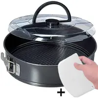 Coock - Springvorm Set - Bakvorm - Taartvorm met Antiaanbaklaag - 24 cm Diameter - Cakevorm - Incl. Deegschraper & E-Book