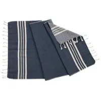 Lalay Kleine hamamdoek Krem Sultan navy van Lalay