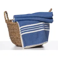 Lalay Hamam plaid XXL Krem Sultan royal blue van Lalay