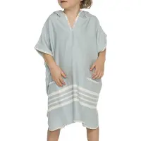 Lalay Kinder strandponcho hamam light blue van Lalay - maat 2-3 jaar t/m 10-11 jaar