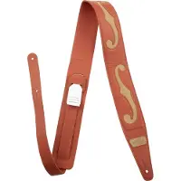 Gretsch F-Holes Leather Strap Orange and Tan - Gitaarband